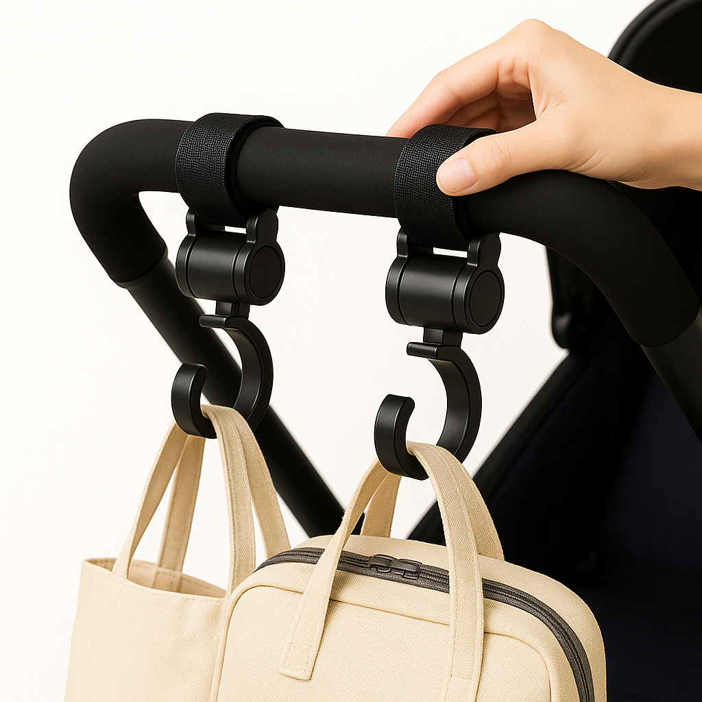 루움 회전형 튼튼고정 간편설치 유모차 걸이 9,800원