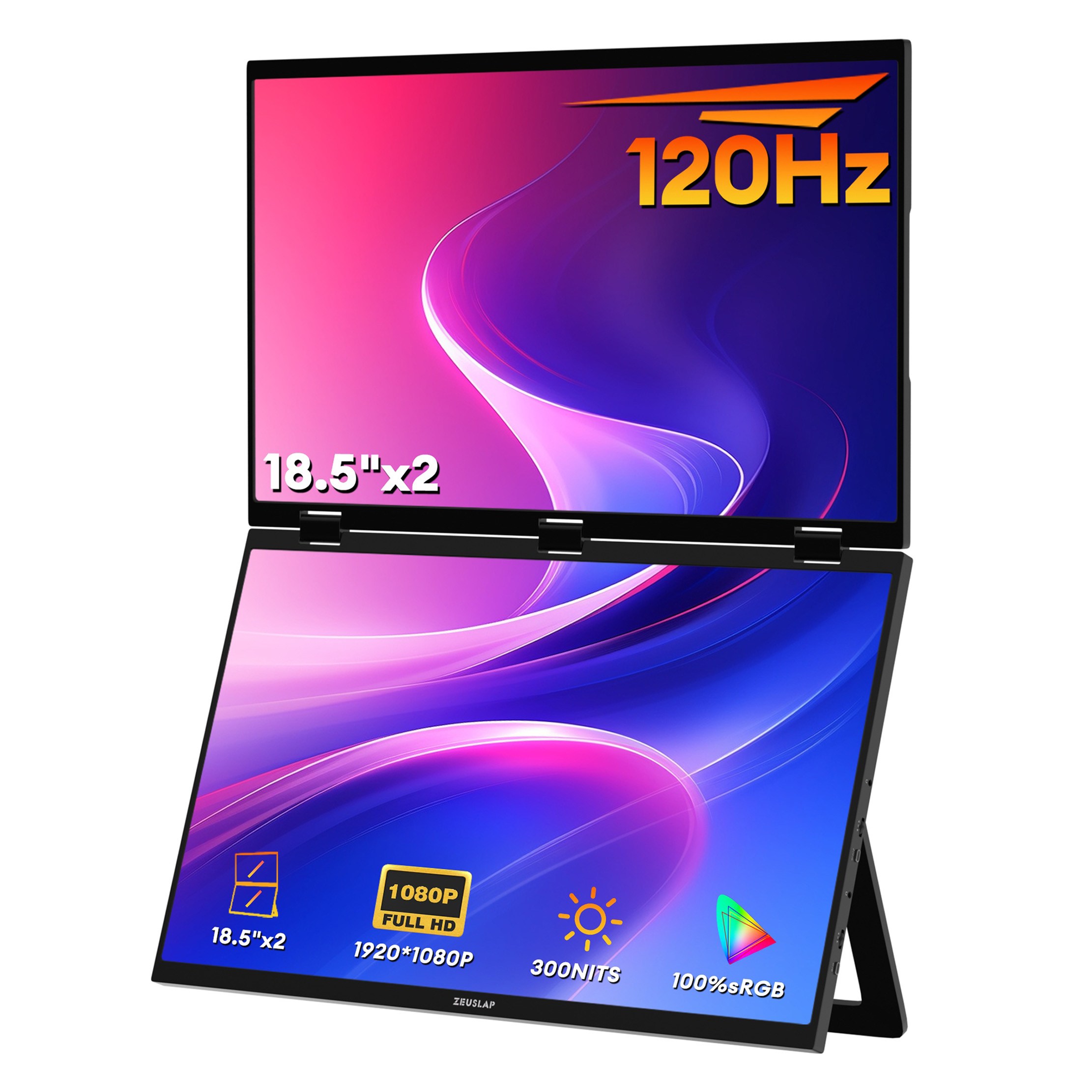 제우스랩 올인원 듀얼 스크린 접이식 모니터 18.5 인치 360,900원