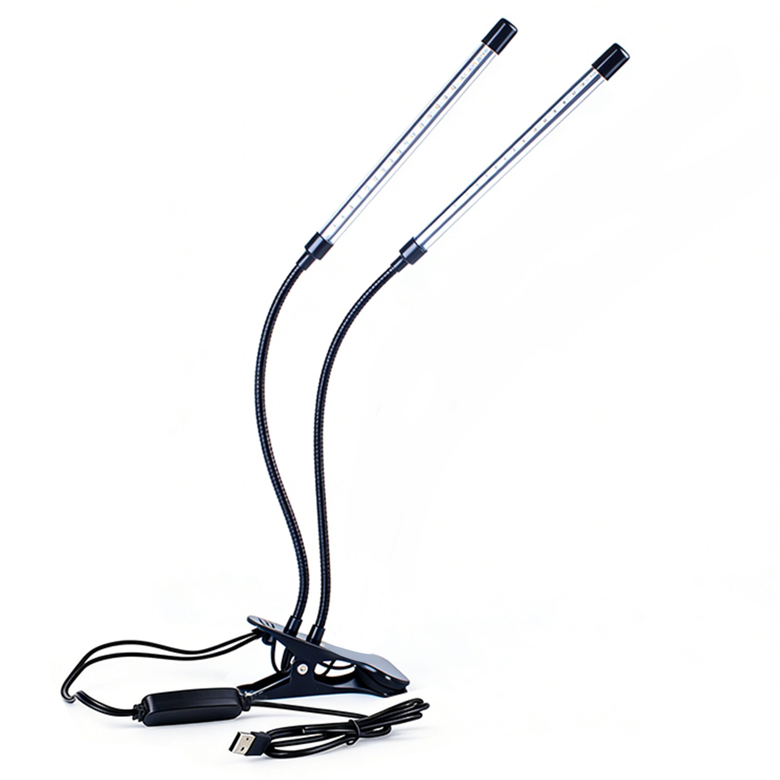 H HNMA HN 식물성장등 LED 클립형 3색 조절 2헤드 실내 식물 육묘 보충등 채소 화훼 재배용, 1개 12,000원