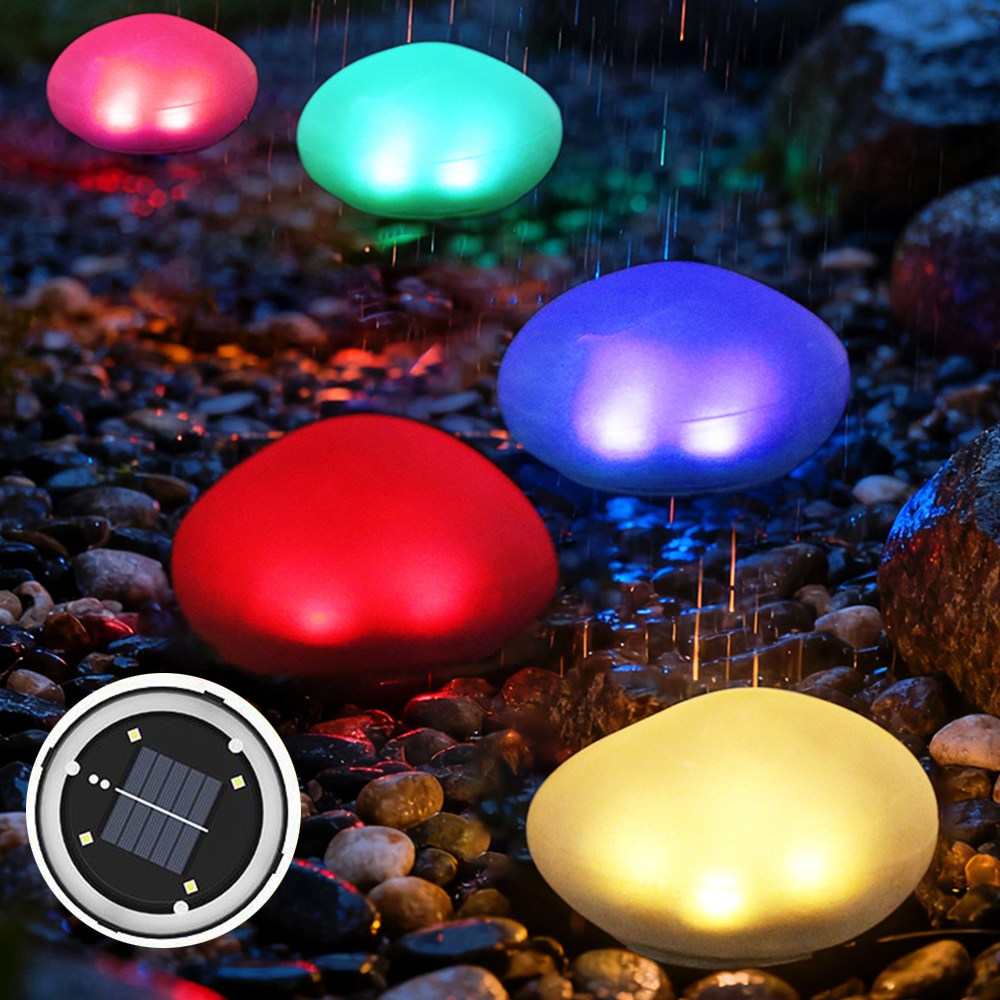 HK sell 달빛젬 태양광 조약돌 조명 LED 야외 잔디 정원석 공룡알 인테리어 조경 11,900원