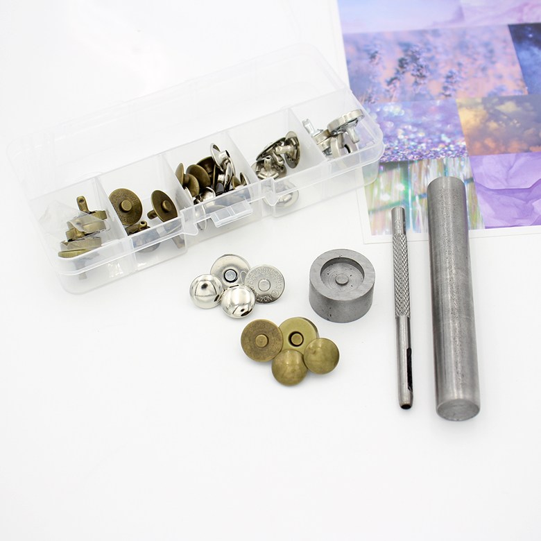 리벳 자석단추 몰드 케이스세트 리벳형 양면 가시메자석단추, 1개, 단일색상 14,800원