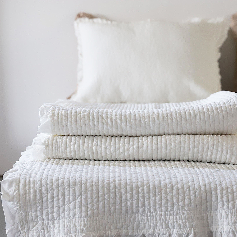 한빛 프릴 사계절 순면 아사 워싱 피그먼트 줄누비 퀸 라지킹 이스턴킹 침대패드 단품, 겨자 82,900원