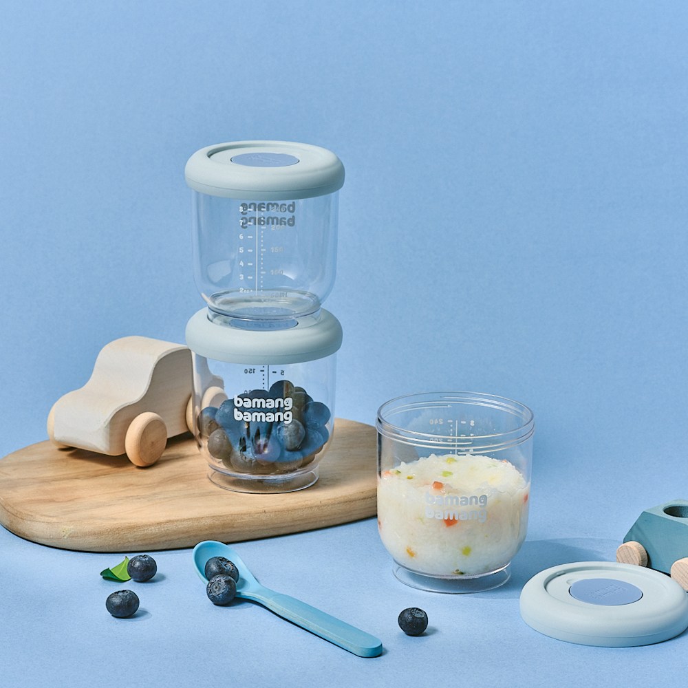 바망바망 이유식 용기, 3개, 블루, 240ml 20,900원
