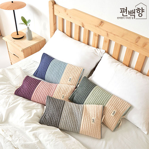 편백향 마카롱누빔끈 편백베개 국내산 편백큐브칩 꿀잠 경추베게, 편백향 마카롱누빔끈 베개 - 그린, 1개 38,000원