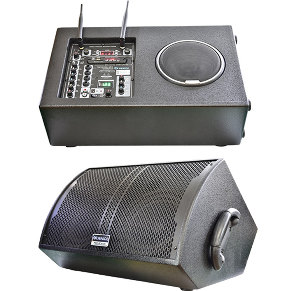 데닉스 이동식 포터블 앰프스피커 DY-103W [800] 국산 전문가용 150W 8"우퍼 버스킹 강연 색소폰 연주용 900메가 무선마이크 2개, SYSM 950,000원