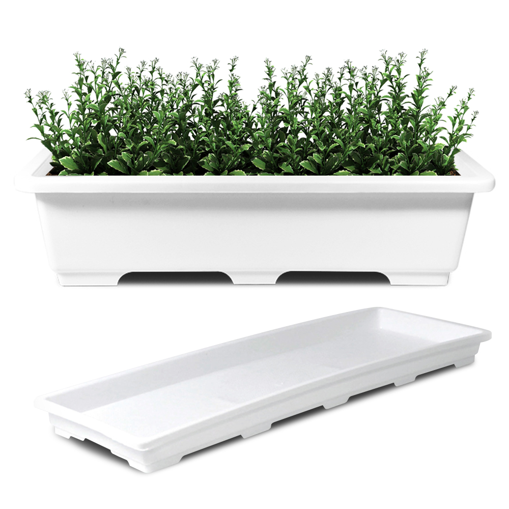 화분월드 베이직 직사각 텃밭상자 + 받침, 순수화이트, 1세트 13,900원