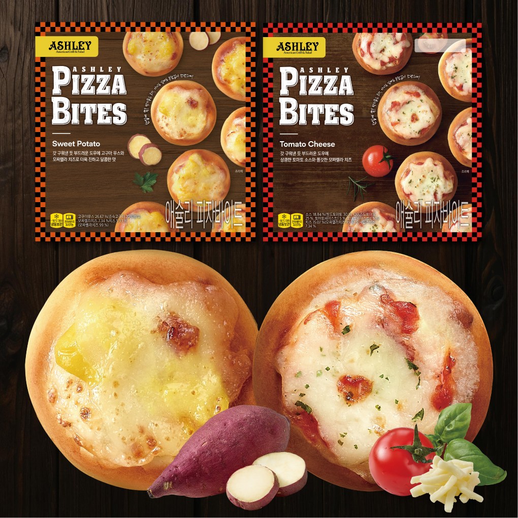 애슐리 피자바이트 2종 세트(토마토치즈18개입 +고구마무스18개입) 50,900원