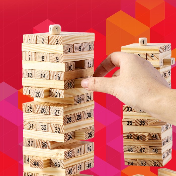 주사위 원목 블럭쌓기 2개세트 12,600원