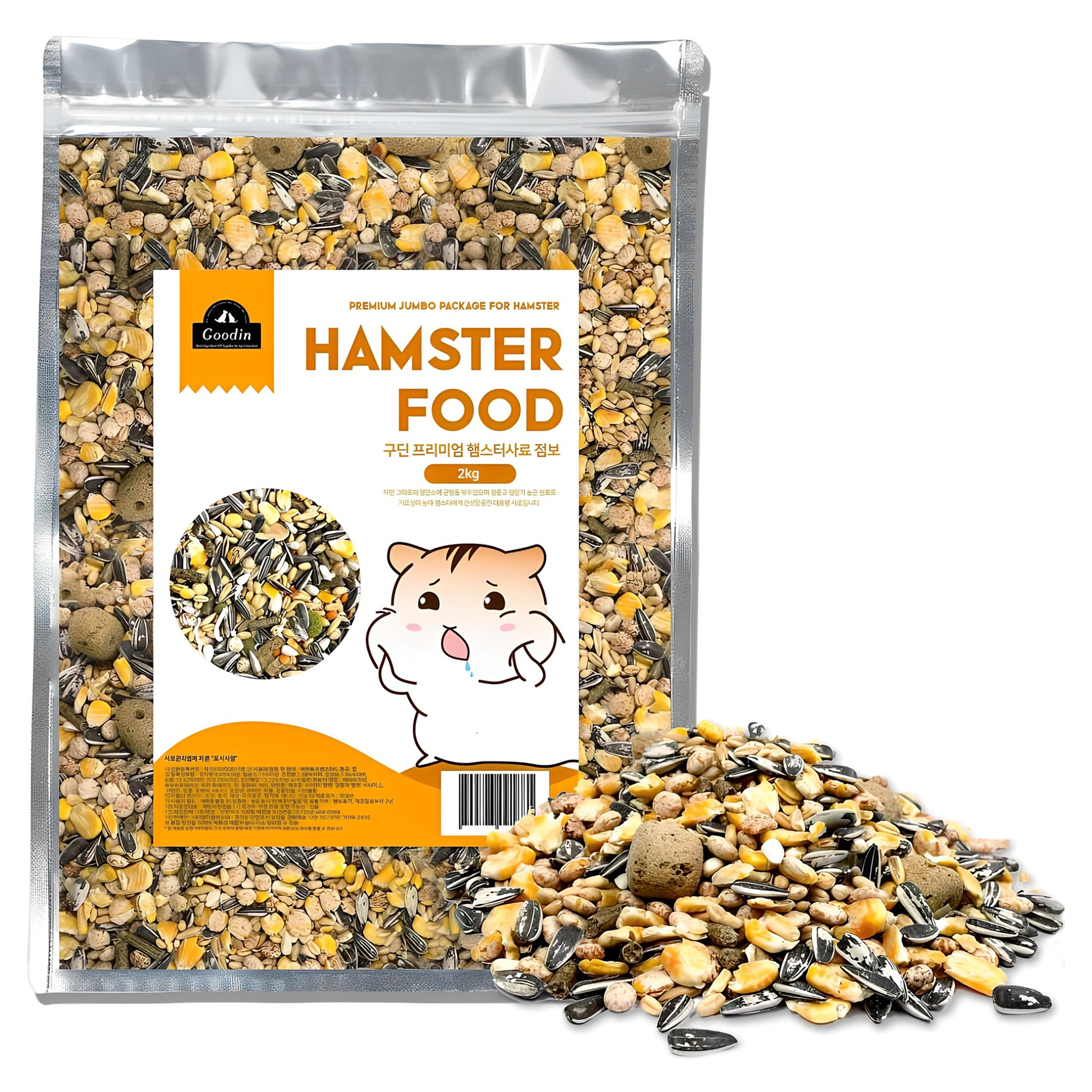 구딘 프리미엄 햄스터 사료 점보, 2kg, 1개 7,440원