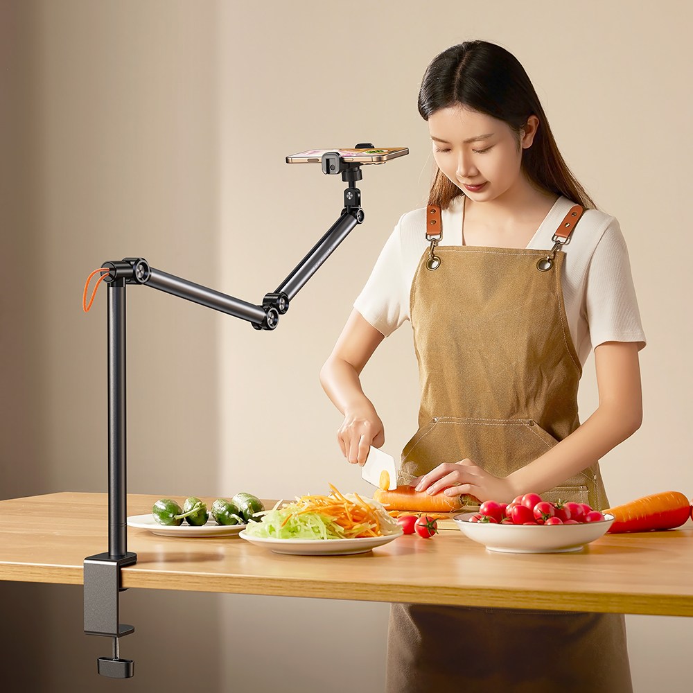 항공샷 스마트폰 수직 촬영 거치대 휴대폰 각도조절 암스탠드 쇼츠 유튜브 브이로그 라이브 방송 핸드폰 오버샷 스탠드 F6 33,800원