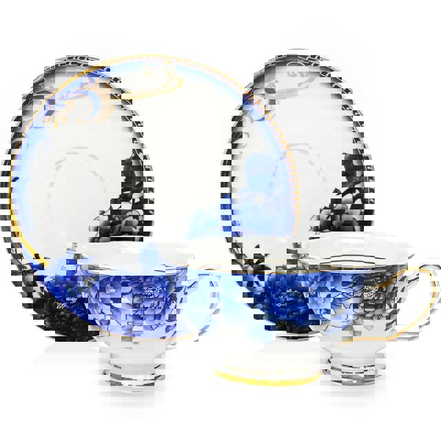 도자기 티 세트/명품 찻잔세트/ 성인용 6인용 ACMLIFE 티 세트 - 컵 블루  (Color-china blue) 57,200원