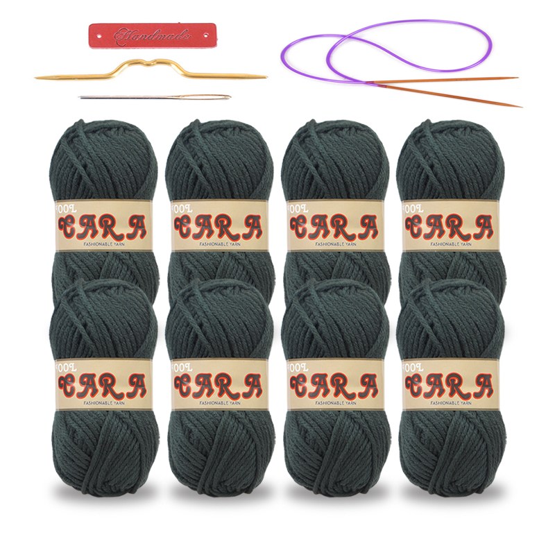 뜨개실 8p + 꽈배기바늘 + 줄바늘 + 돗바늘 + 가죽라벨 27,800원