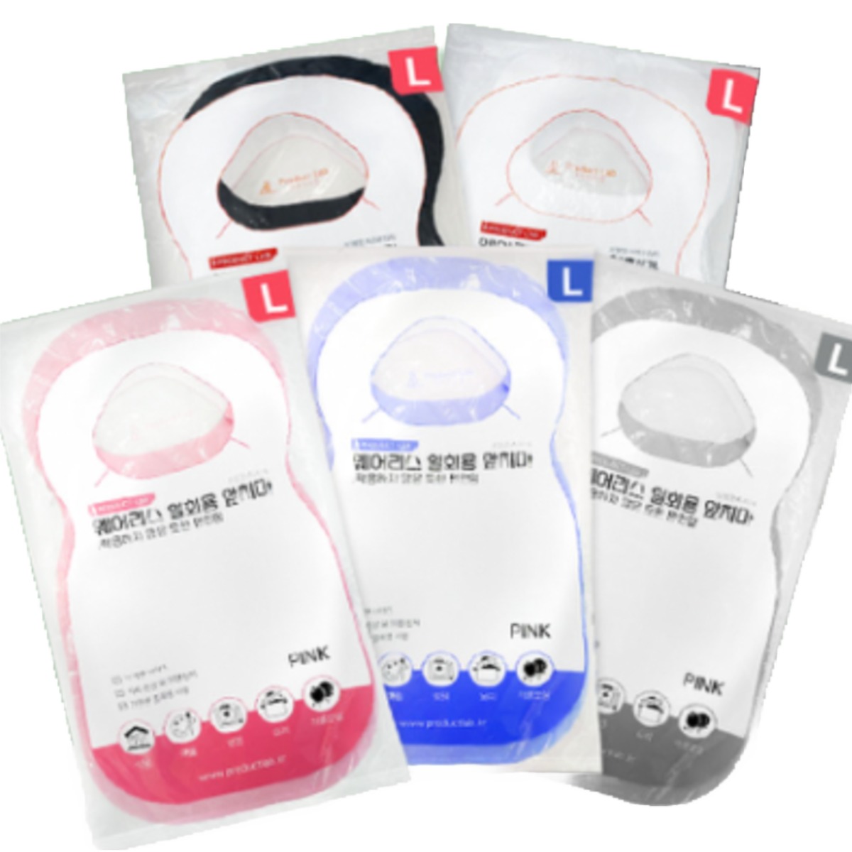 웨어리스 일회용 앞치마 1000매 / 식당 손님용 앞치마 +고리, 핑크, 1000개 63,000원