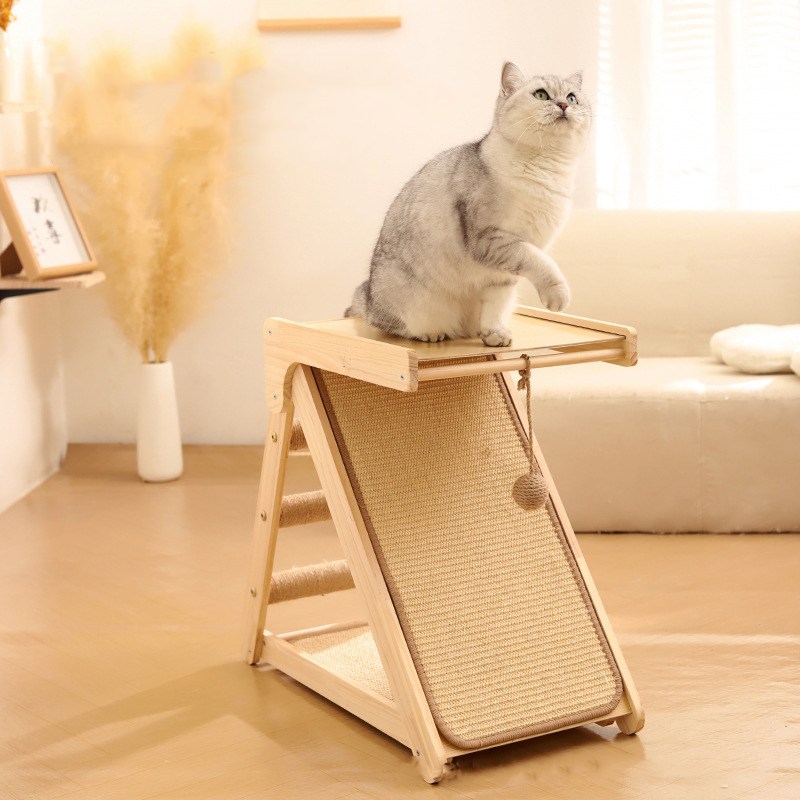 반려공간 튼튼한 원목 접이식 삼각형 고양이 스크래쳐 56,500원