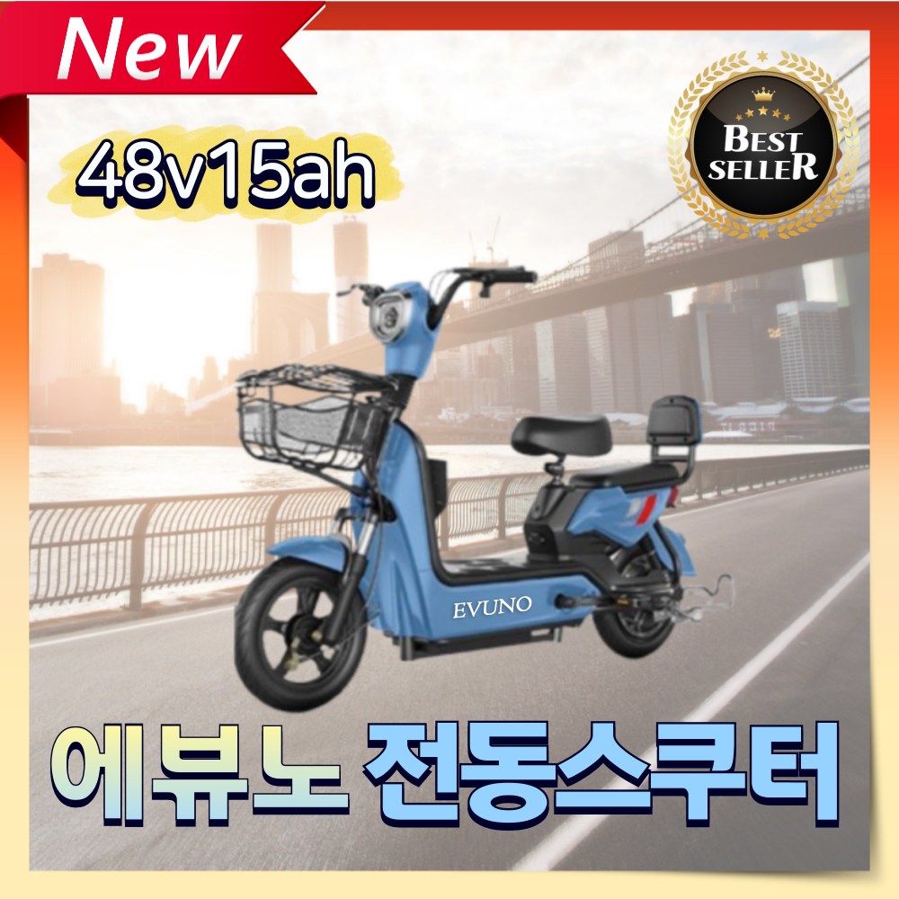 에뷰노 세련된 전기스쿠터 출퇴근 고출력 리튬배터리 대용량 성인용 나들이 전기자전거 339,000원