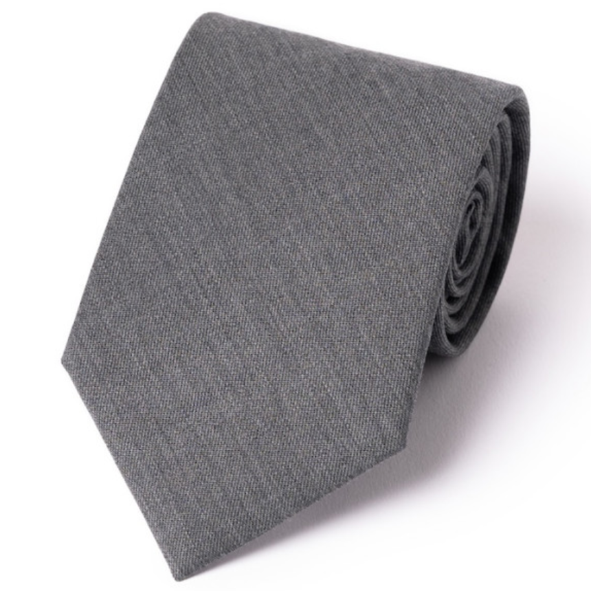 타이팩토리 라이트 그레이 솔리드 포시즌 프리미엄 울 넥타이 42,400원