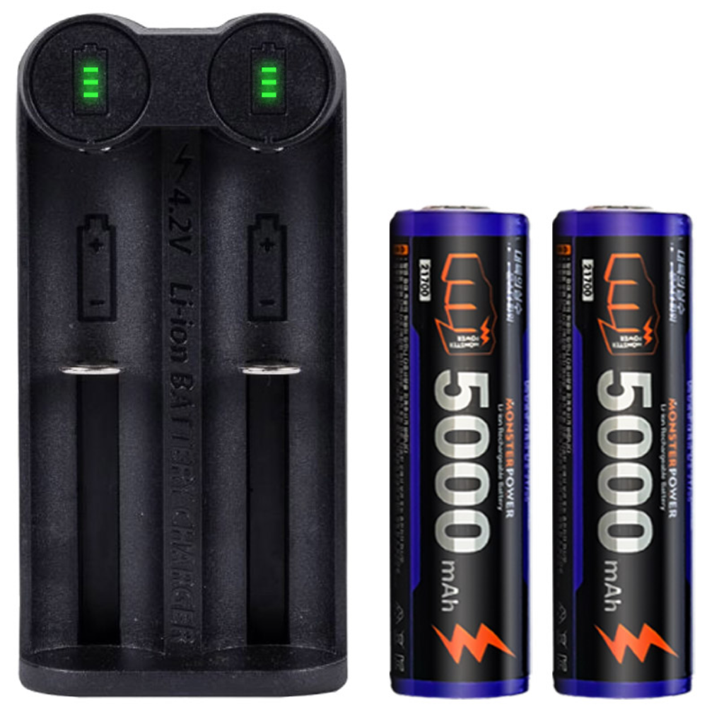 21700 배터리 2개 2구 충전기 1개 세트 C타입 5000mAh 몬스터파워, 1개 20,000원