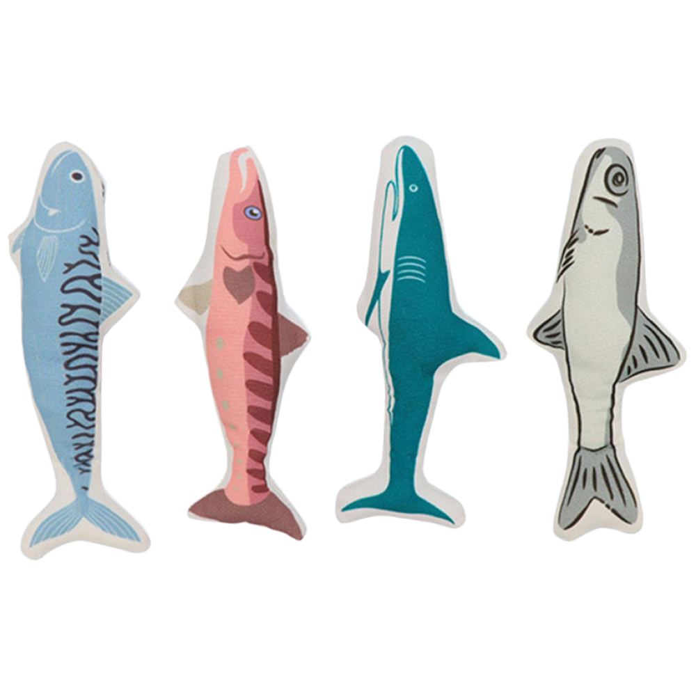 캣츠드림 고양이 색감이쁜 장난감 캣닢 물고기 4종 세트 000048, 혼합색상, 1세트 20,970원