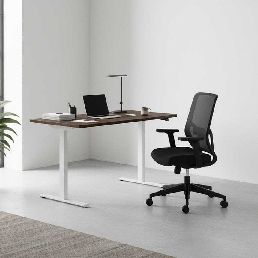 에렉투스 우드베니어 리낙 듀얼 높이조절 모션데스크 월넛 1400x700 스탠다드 831,000원