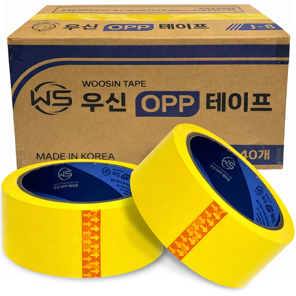 노랑색 컬러 박스테이프 OPP 포장용 국내제조 색테이프 80M 46,970원