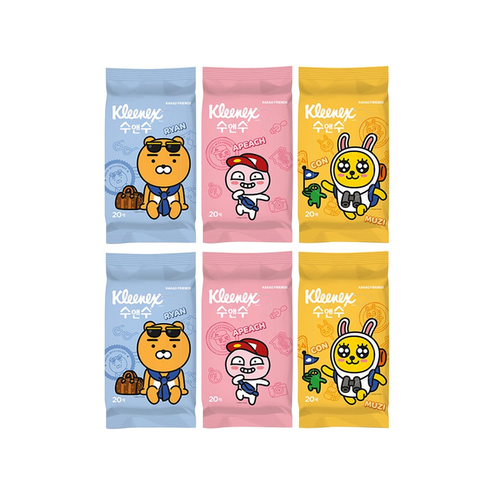 크리넥스 수앤수 카카오 물티슈 20매 X 6개 14,900원