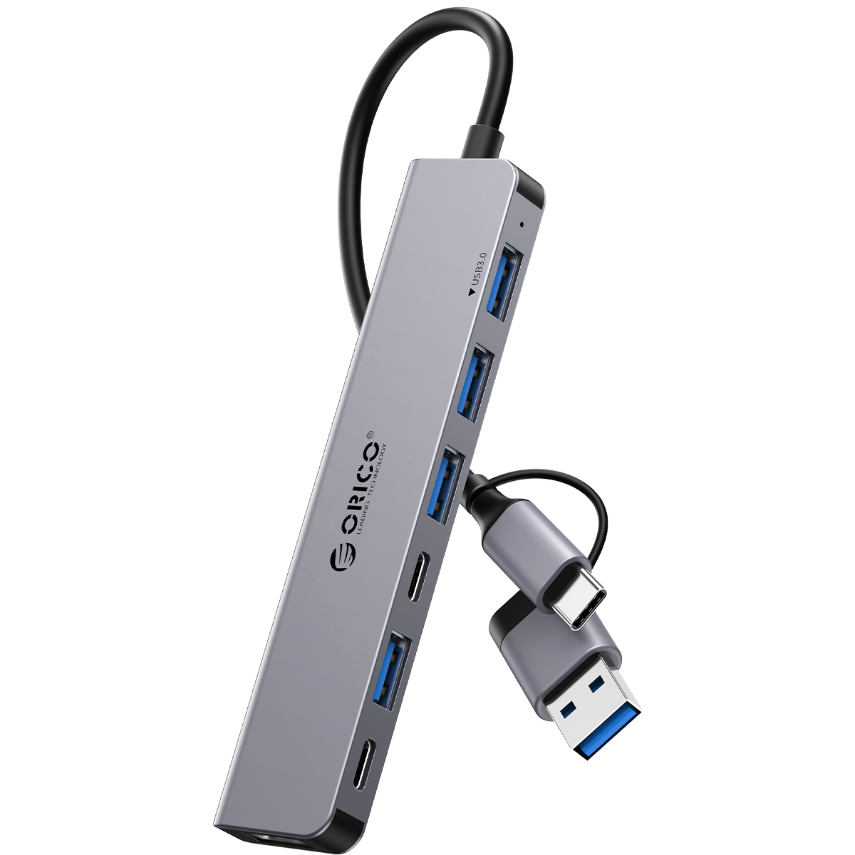 오리코 USB-A Type-C TF/SD카드 알루미늄 2 in 1 케이블 USB허브 9,980원