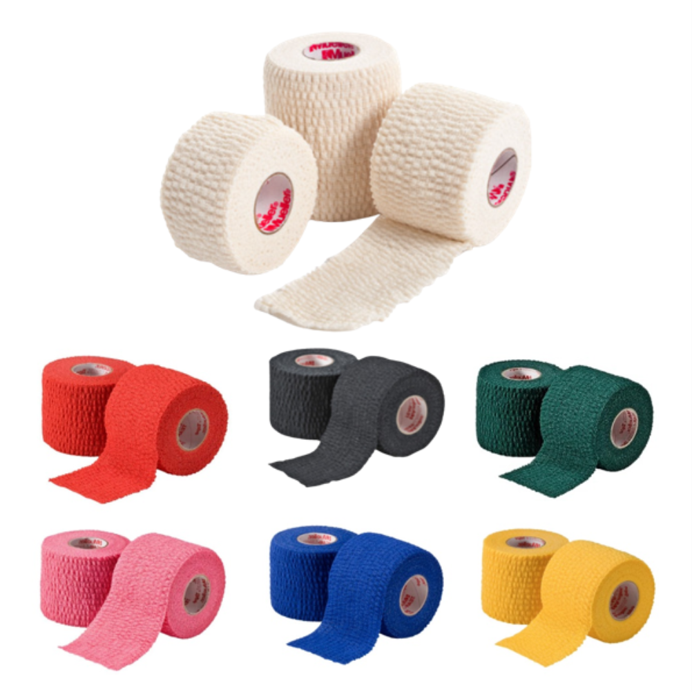뮬러 티어라이트 엘라스틱 5Cmx6.8M 칼라 스포츠 테이프 테이핑 자가점착 압박 고정 손가락 손목 발목 볼링 축구 배구, 3개, 화이트 19,430원