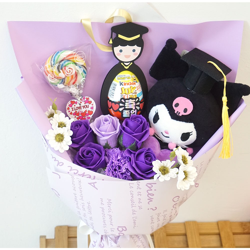 란플라워 산리오 인형 - 시나모롤 쿠로미/마이멜로디/킨더조이/사탕 꽃다발 33,800원