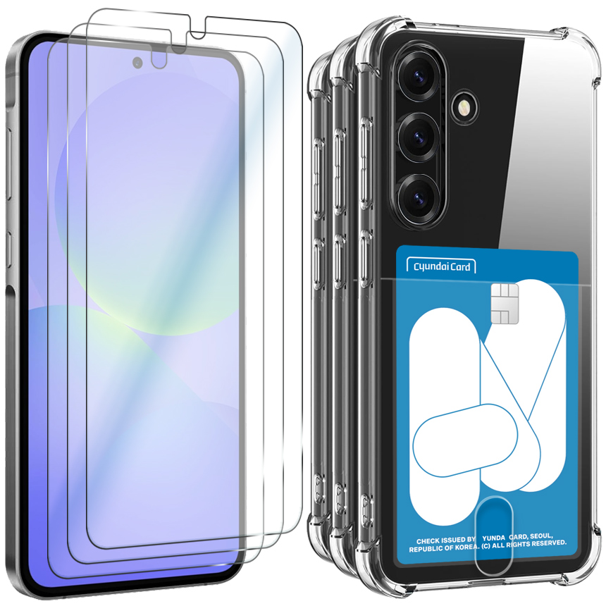 벌크온 갤럭시 A36 강화유리 액정보호 필름 + 카드 수납 범퍼 케이스 8,700원