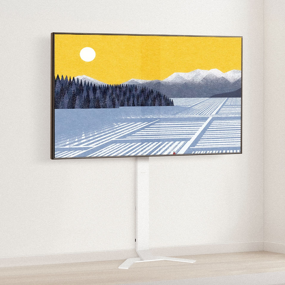 EdgeI 벽걸이 같은 무타공 티비거치대 삼성 lg 65인치 55인치 70인치 60인치 50인치 43인치 호환 이동식 플로어 TV 스탠드 받침대 다리, 1개, 화이트 99,000원