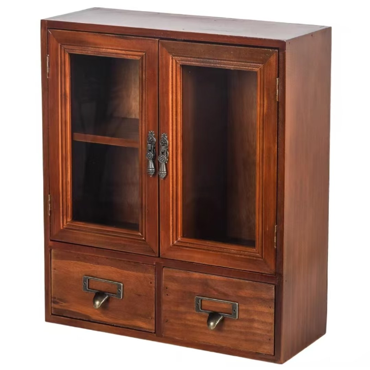 Deokol 독창성 미니수납장 서랍장 빈티지가구, 적갈색. 32,600원