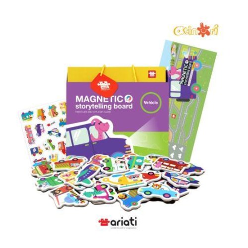 스토리텔링 보드 탈것 / 아띠노리 자석 퍼즐 교구 유아 아동 학습 완구 어린이집 유치원 30,000원