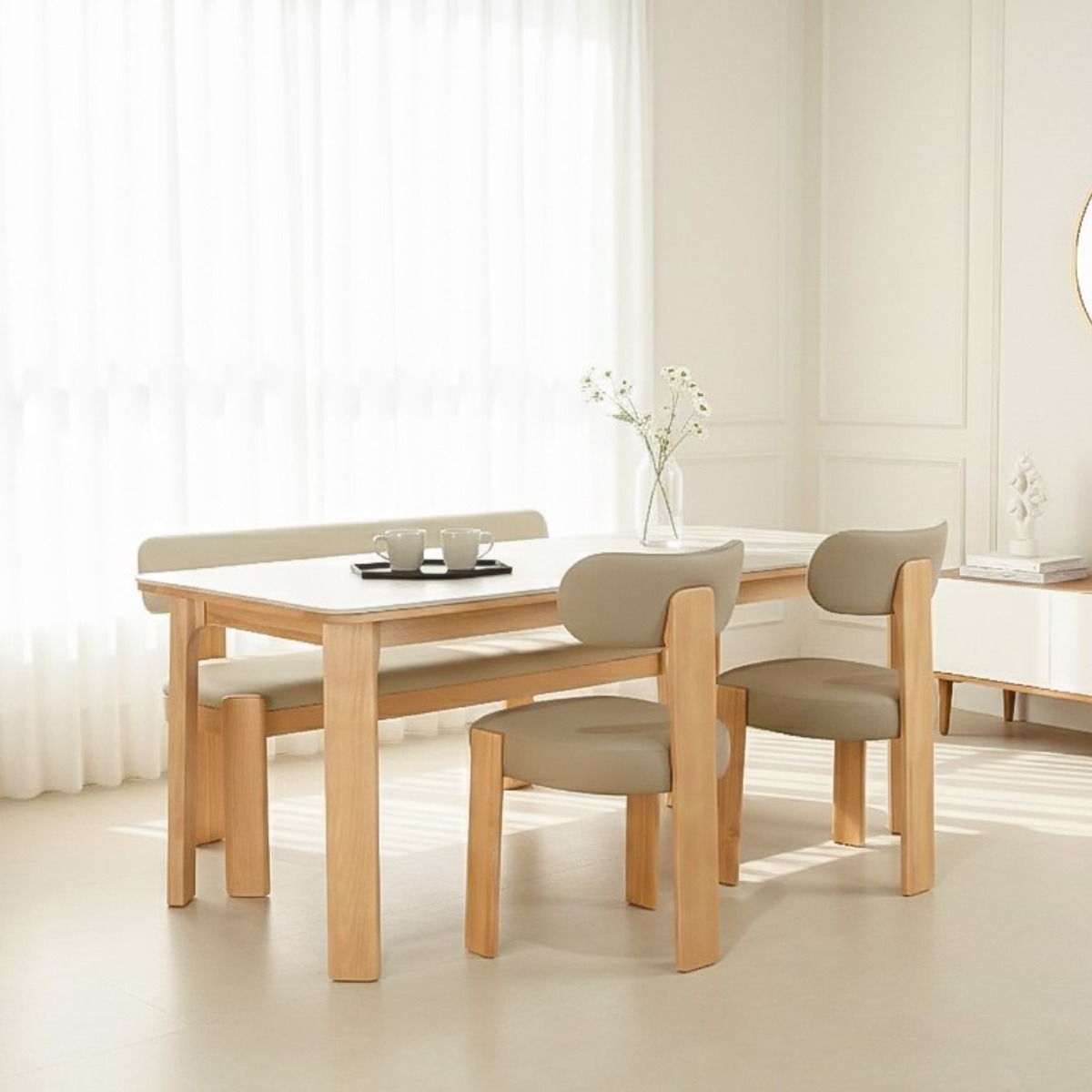 모나코가구 로메 원목 애쉬 포세린 세라믹 4인용 6인용 1600/2000 식탁세트 내추럴 1,186,000원
