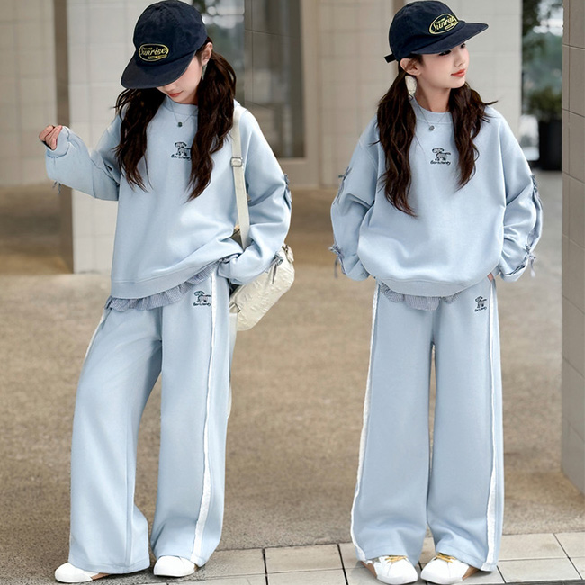 나나키즈 여아 신상 주니어 상의 초등생 하의 세트 봄 가을 세트 초중생 리본장식 레이스 포인트 긴팔 긴바지 초등생 상하세트 (2607) 41,800원