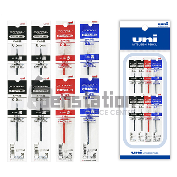 uni 제트스트림 노크 볼펜 리필 흑/청/적 세트(단색 볼펜 리필심) 10,800원