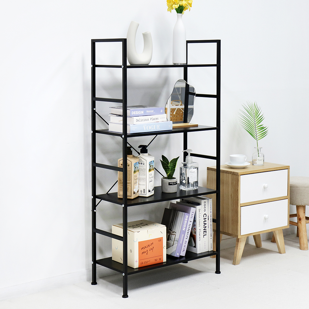 팬물산 이지랙 책장선반, 블랙, 4단 29,900원