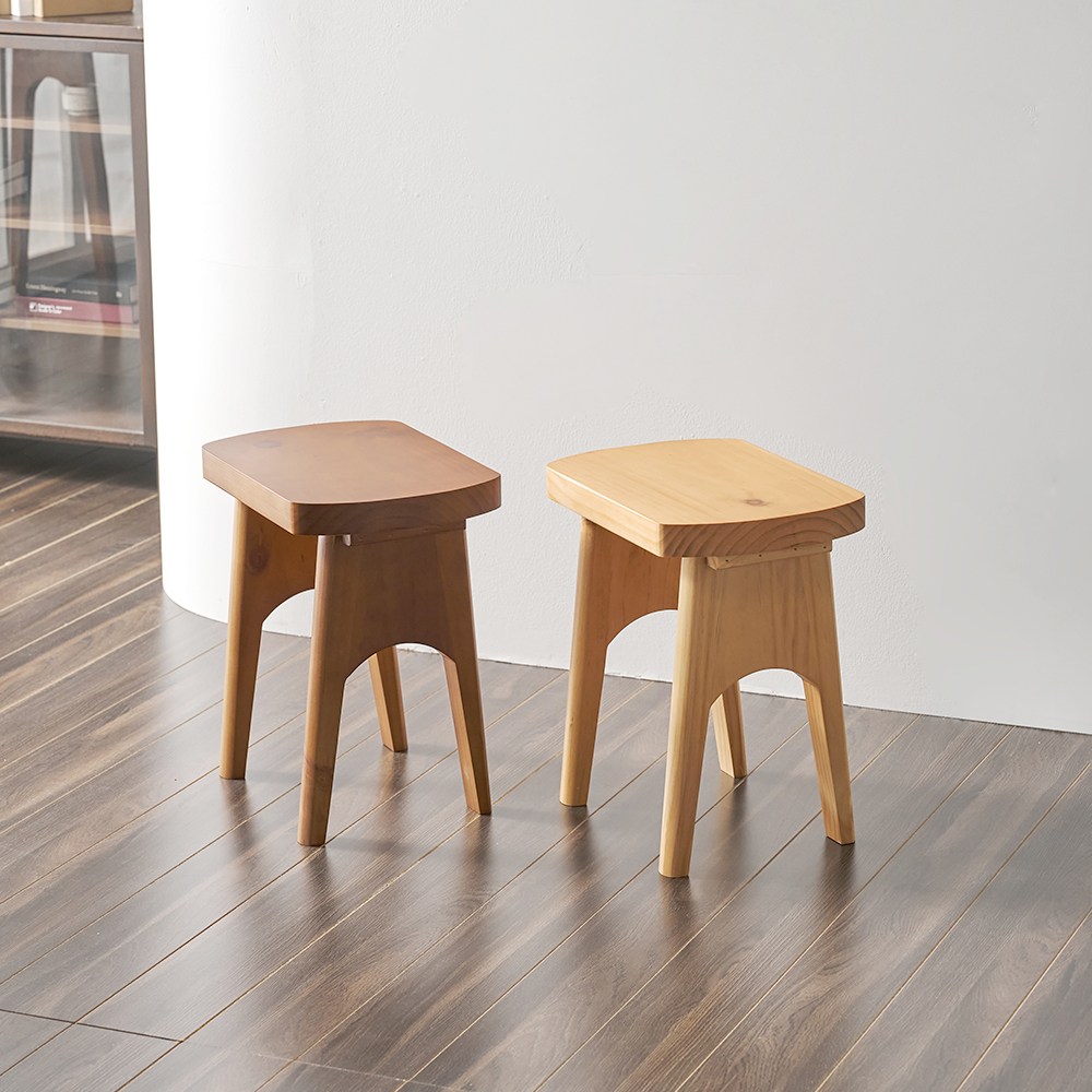 라라 라운드 원목의자 스툴 화장대의자, 1개, 월넛 88,950원