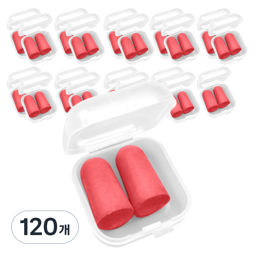 디케이원 예쁜 소음방지 귀마개 레드A 1.4 x 2.8 cm, 120개, 2개입 56,400원