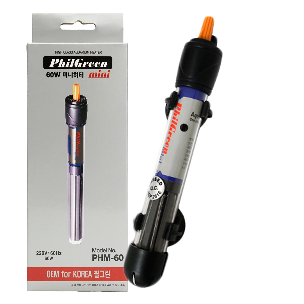 필그린 미니히터 PHM-60W 관상어 수족관 수중 열대어 어항 히터 물멍법인몰수족관제품 6,570원