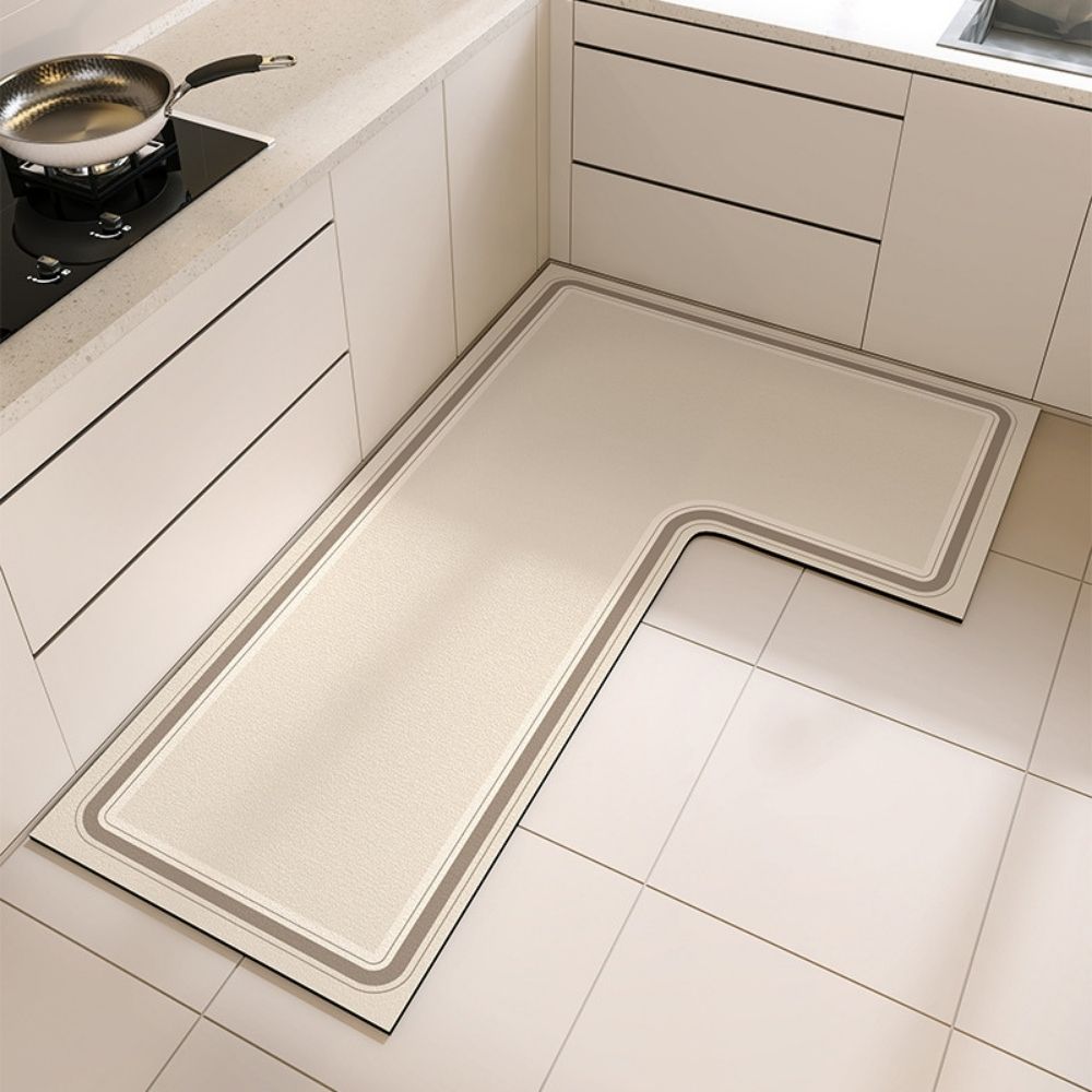 [리빙올] L자형 규조토 주방매트 150x100 좌우선택형 3종디자인, 더블라인, 1개 28,900원