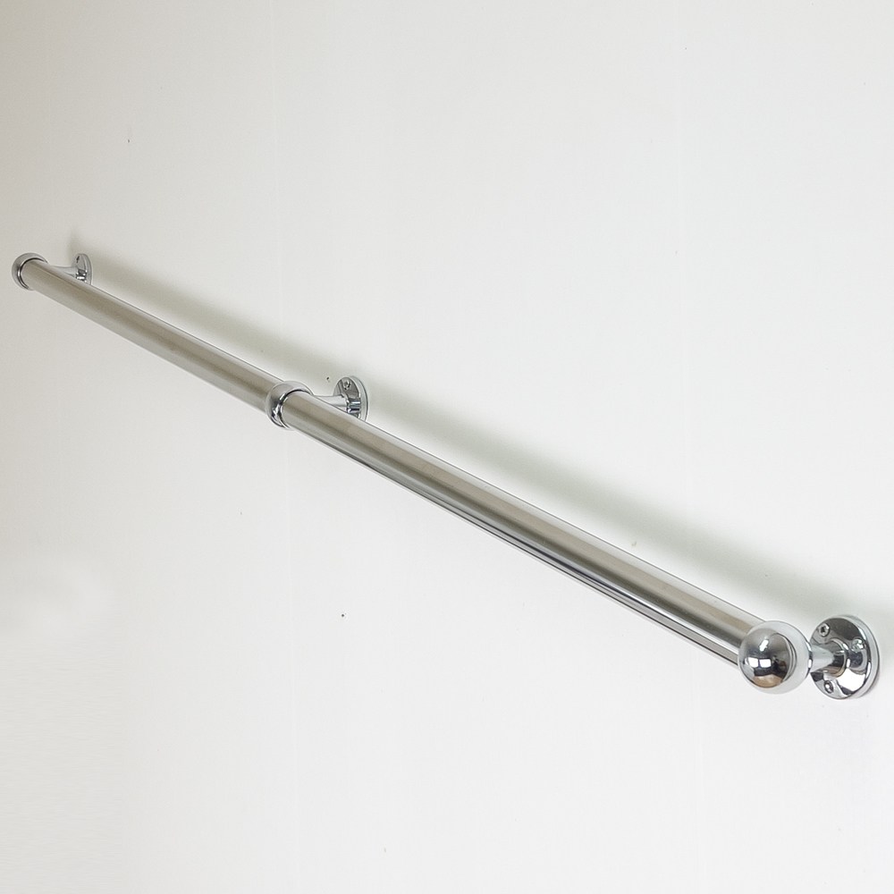 스텐 계단 손잡이 핸드레일 60cm 120cm 안전 벽부형, 핸드레일120cmSet(스텐), 1개 22,000원