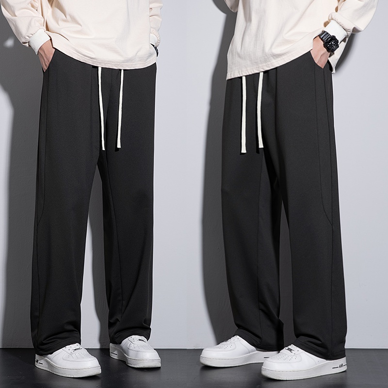 1+1남성용 트레이닝바지 데일리 세미 와이드 스판 밴딩 슬랙스 바지 2장세트 베이잉 39,990원