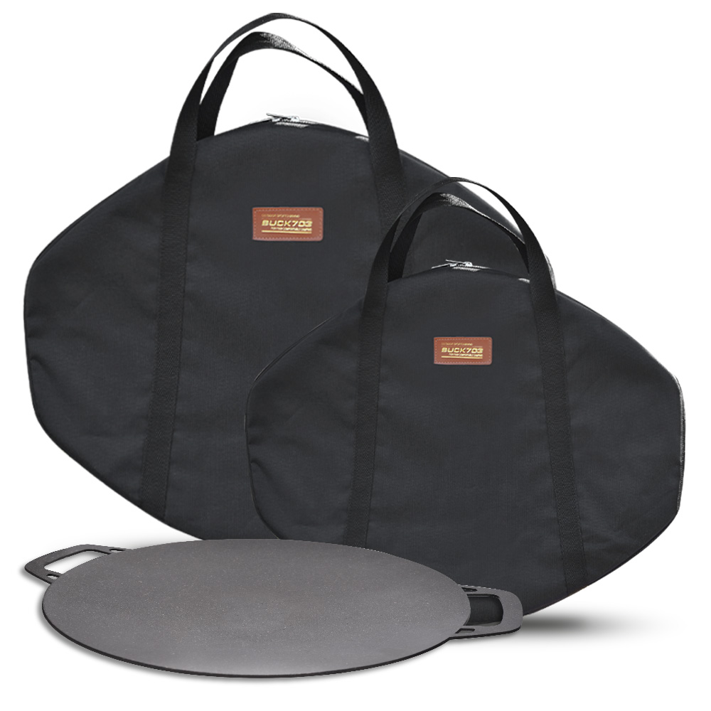 BUCK703 캠핑용 무쇠철판 그리들 보관가방솥뚜껑철판삼겹살불판주물팬닭갈비 12,500원