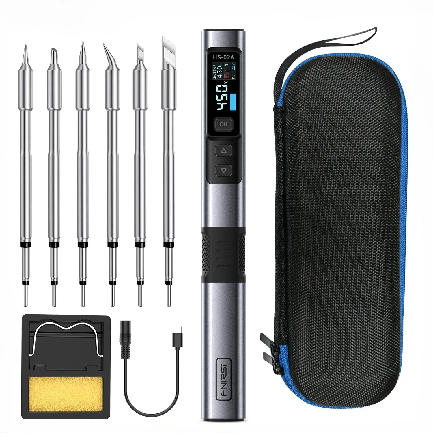 FNIRSI HS-02 고정밀 온도 제어 도구 DC 20V 100-450 ℃ PD 100W 전문 수리 동반자 96,720원