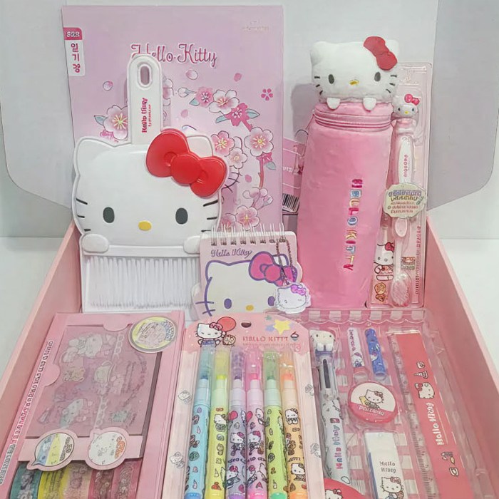 헬로키티 학용품 굿즈 다꾸 가꾸 문구 세트 신학기 졸업 선물 상자 2옵션 [Hello Kitty Character Stationery Gift Pack Set 2 Options] 64,000원