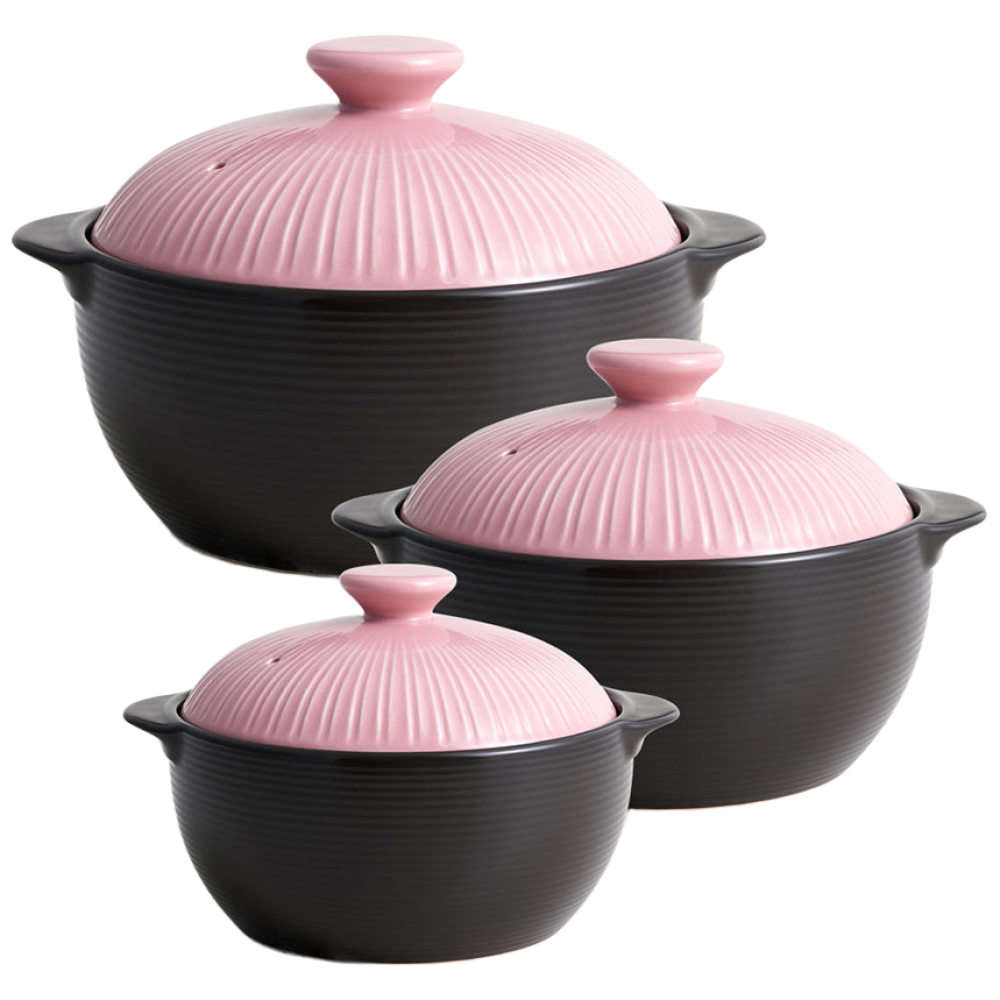 [한국도자기리빙] 리한 라인팟 무균열 뚝배기 3종세트 18+16+12cm 핑크 107,000원