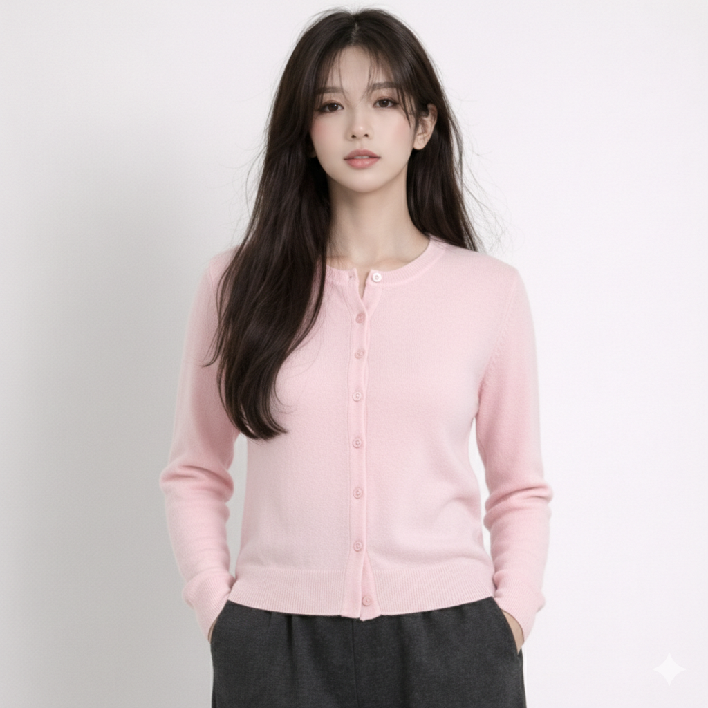 JJ 사계절 여성 부드러운 니트 가디건 라운드 가디건 17,990원