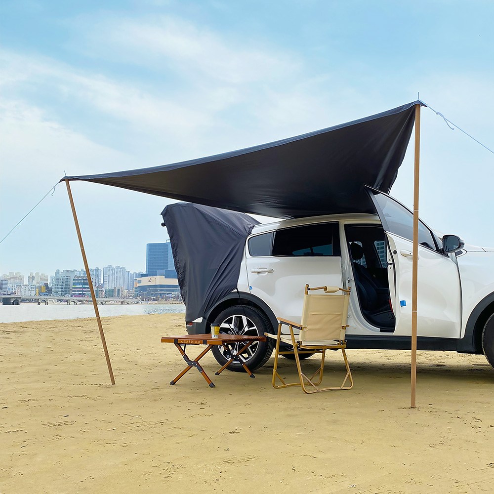 카디움 차박 만능 타프 차량용 어닝 캠핑 그늘막, 블랙 18,900원