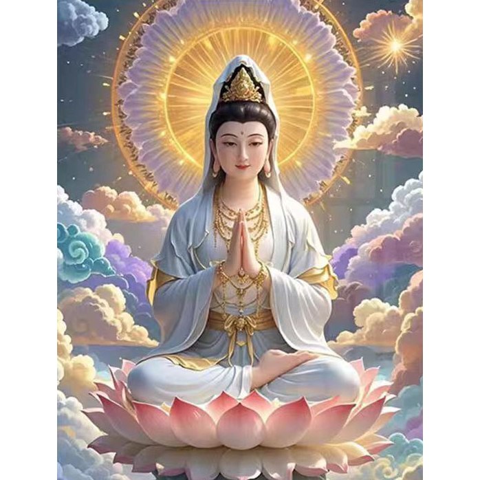 민이아트 DIY 보석십자수 관세음보살 B타입 평안 부귀 불교 원형비즈 전체수 1세트 27,260원