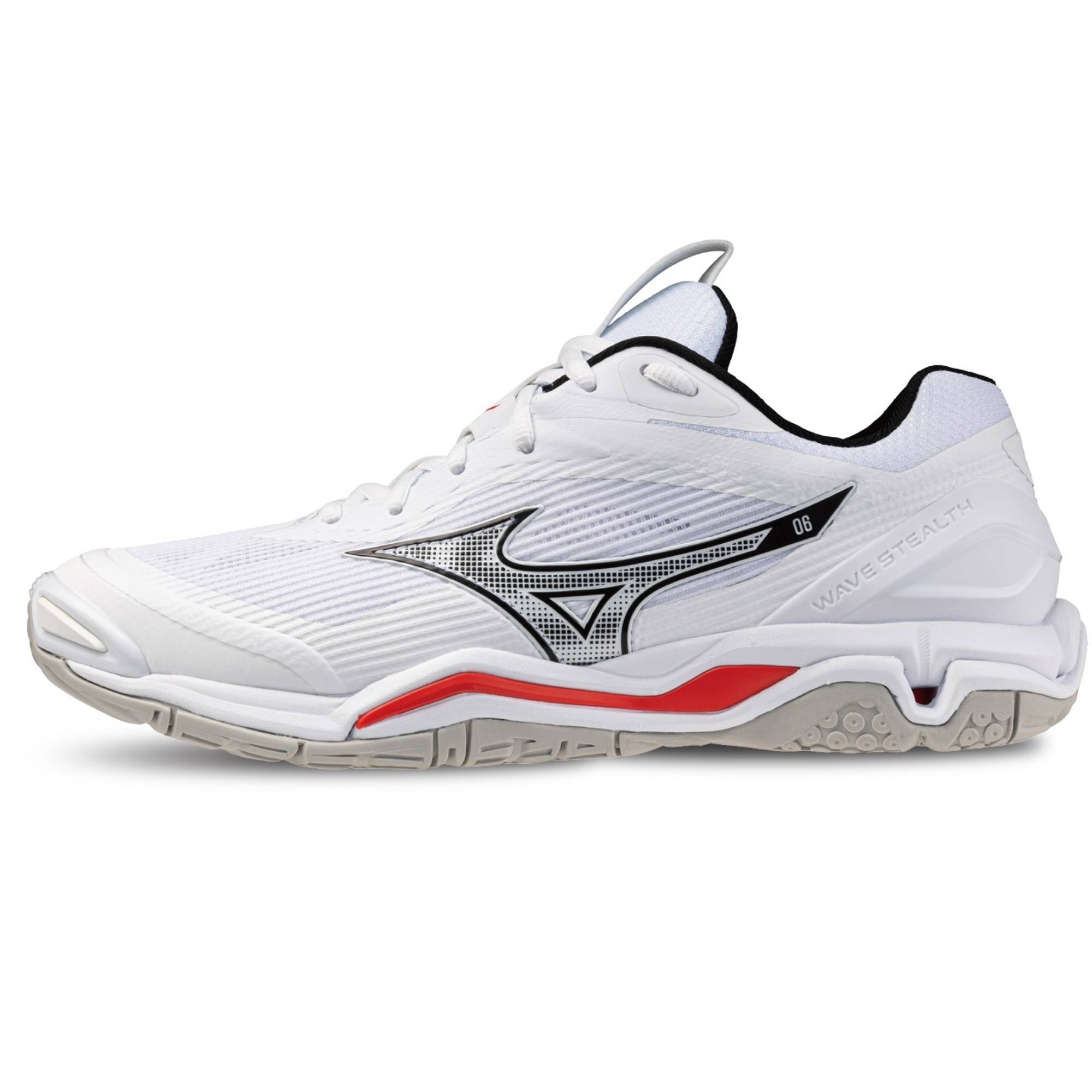 미즈노 X1GA243059 배드민턴화 웨이브 스텔스6 레드블랙 피클볼 인도어화 164,000원